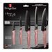 BERLINGERHAUS 6-PIECE KNIFE SET WITH MAGNETIC HOLDER I-ROSE EDITION BH-2700 - KNIFE SETS - KITCHEN UTENSILS
