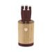 BAMBOO KNIFE SET WITH STAND - 6 PIECES FROM LEONARDO COLLECTION - KNIFE SETS - KITCHEN UTENSILS