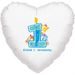 KRÁSNY FÓLIOVÝ BALÓNEK SRDÍČKO NA OSLAVU 1. NARODENÍN CHLAPCA - BALÓNY - OSLAVY A PARTY