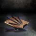 KNIFE SET WITH NON-STICK COATING + CUTTING BOARD 6 PCS PURPLE METALLIC LINE - KNIFE SETS - KITCHEN UTENSILS