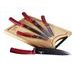 6-PIECE NON-STICK KNIFE SET + CUTTING BOARD BURGUNDY LINE - KNIFE SETS{% if kategorie.adresa_nazvy[0] != zbozi.kategorie.nazev %} - KITCHEN UTENSILS{% endif %}
