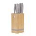 BAMBOO KNIFE SET WITH STAND 6 PCS TAUPE COLLECTION - KNIFE SETS - KITCHEN UTENSILS