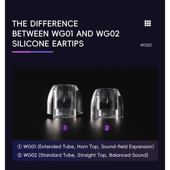 HiBy WG02 - silikónové nástavce, veľkosť LLL