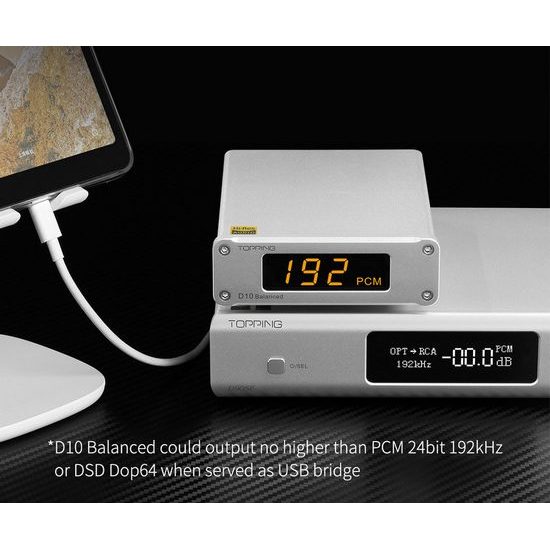 Topping D10 Balanced Silver (rozbaleno)