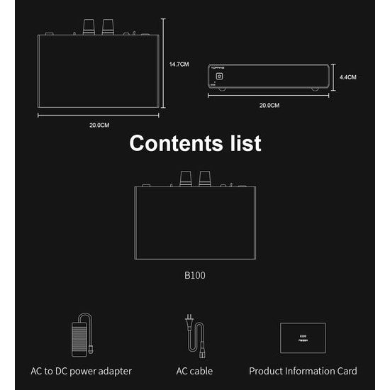 Topping Audio B100 - stříbrná