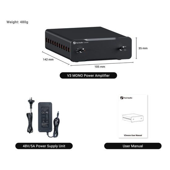 Fosi Audio V3 Mono-48V (rozbaleno)