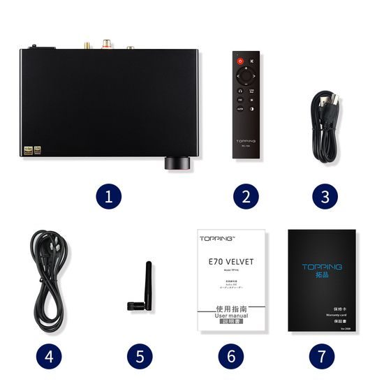 Topping E70 Velvet - černá (rozbaleno)