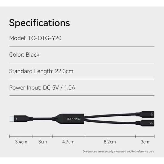 Topping Audio TC-OTG-Y20 USB-C splitter