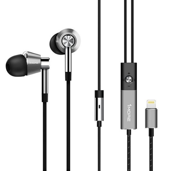 1MORE Triple Driver In-Ear, Lightning (iOS), Silver