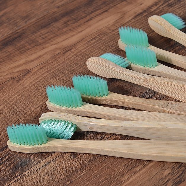 Bambusový zubní kartáček (Eco friendly) mintový - sada 10 ks | Biomed | Zubní  kartáčky | Hygiena, Zdraví | Čistá Medicína