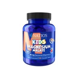 Natios Kids Magnesium Malate jahodové cucací tablety 180 ks