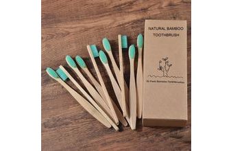 Bambusový zubní kartáček (Eco friendly) mintový 10 ks