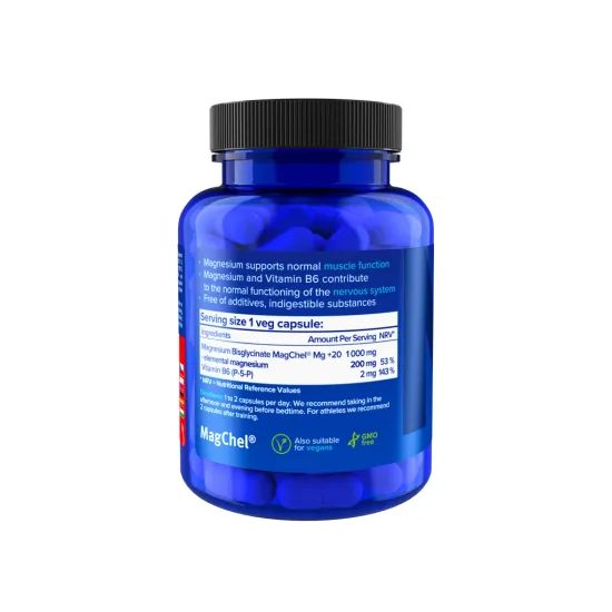 Magnesium Bisglycinát 1000 mg + B6 (elementární hořčík 200 mg) 90 ks