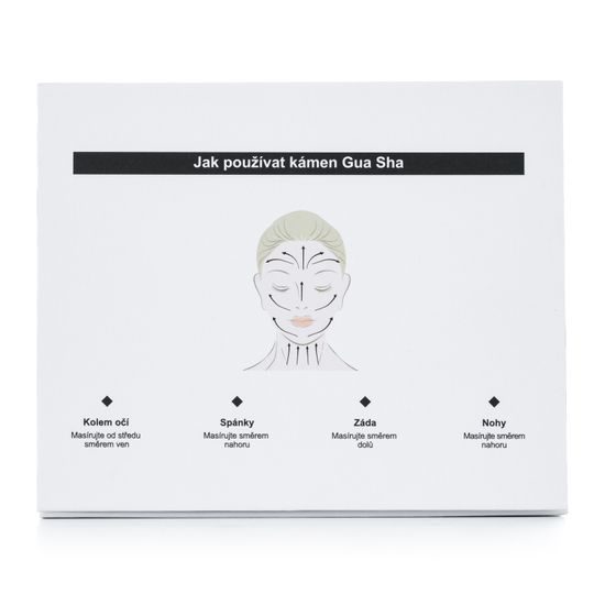 Gua Sha masážní kámen v dárkové krabičce - Růženín