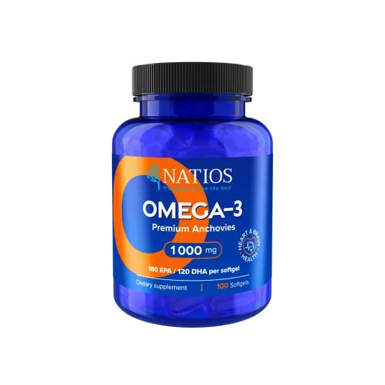 Natios Omega-3 Premium Anchovies, 1000 mg 100 ks