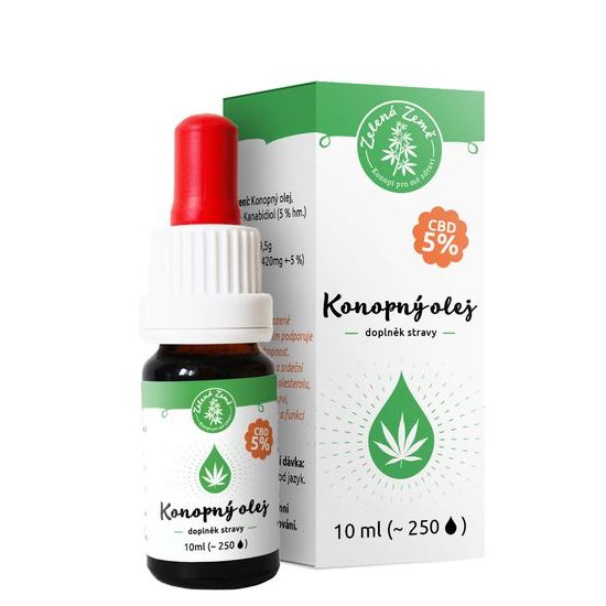 CBD Konopný olej 5% 10 ml