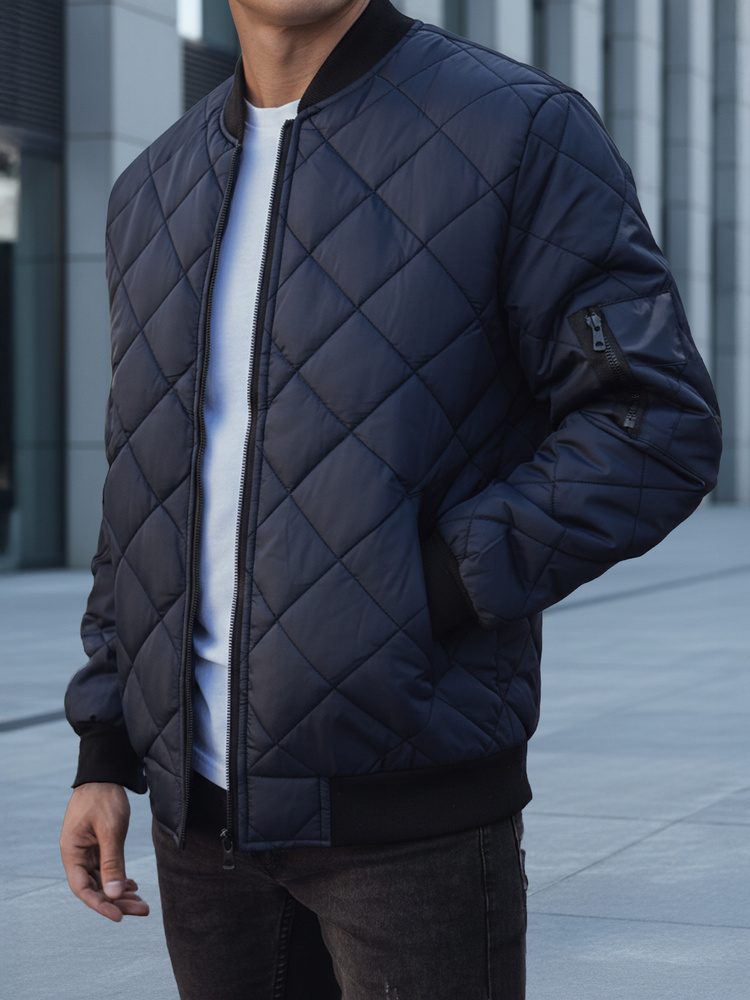Granátová bomber prešívaná bunda