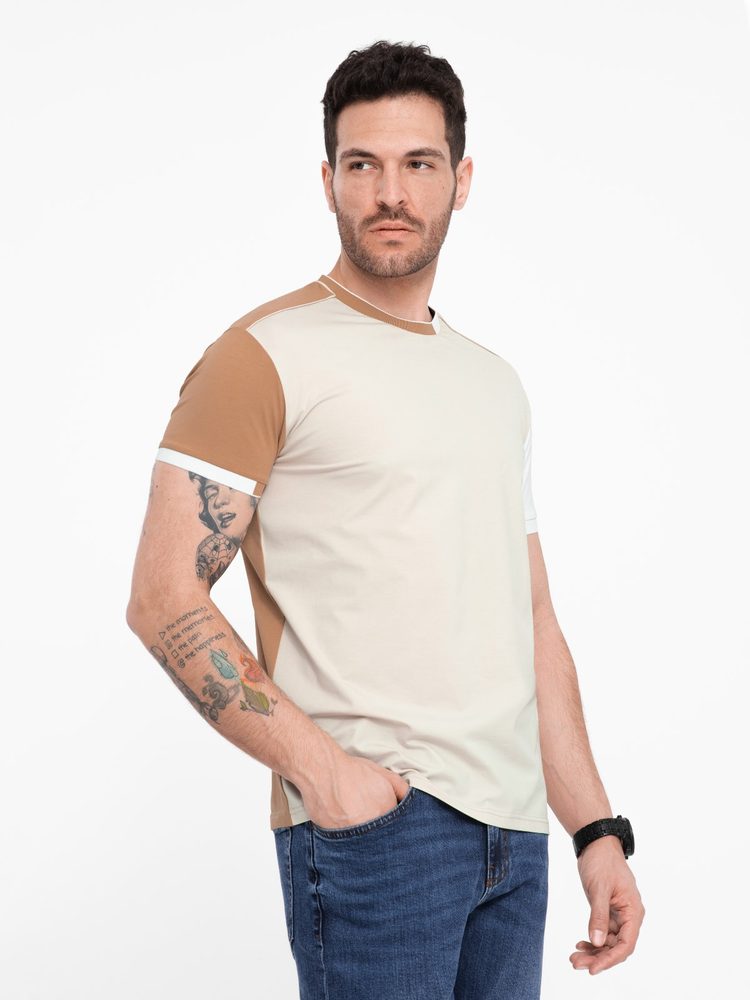E-shop Atraktívne hnedé tričko V1 TSCT-0176
