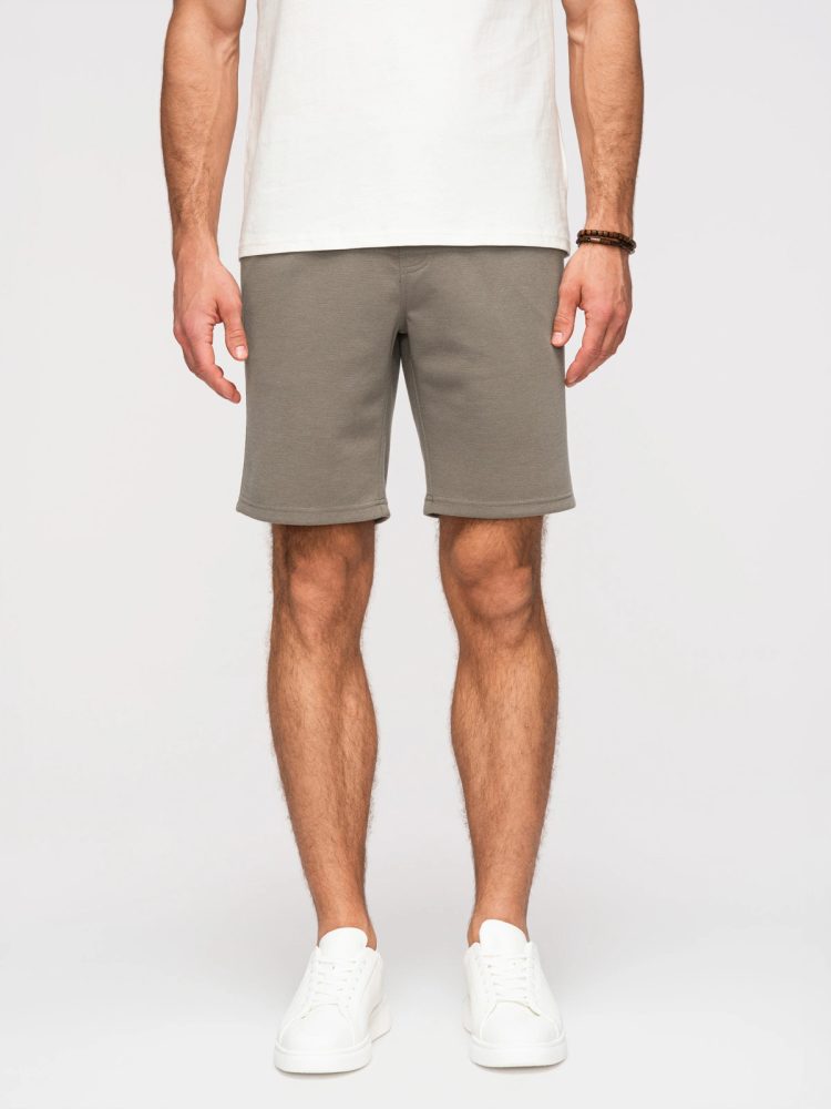 Teplákové šortky- pánske- khaki