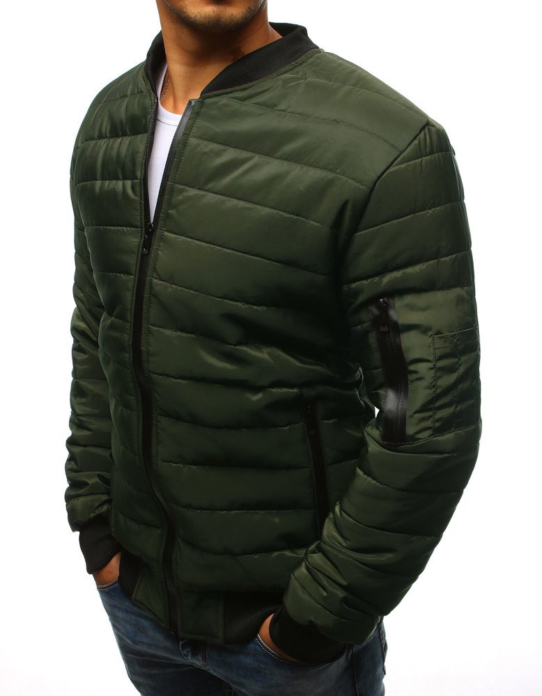 Štýlová bomber bunda zelená-muži