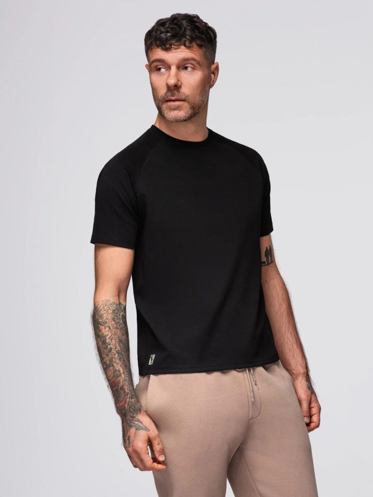E-shop Basic čierne tričko s krátkym rukávom V2 TSCT-0240