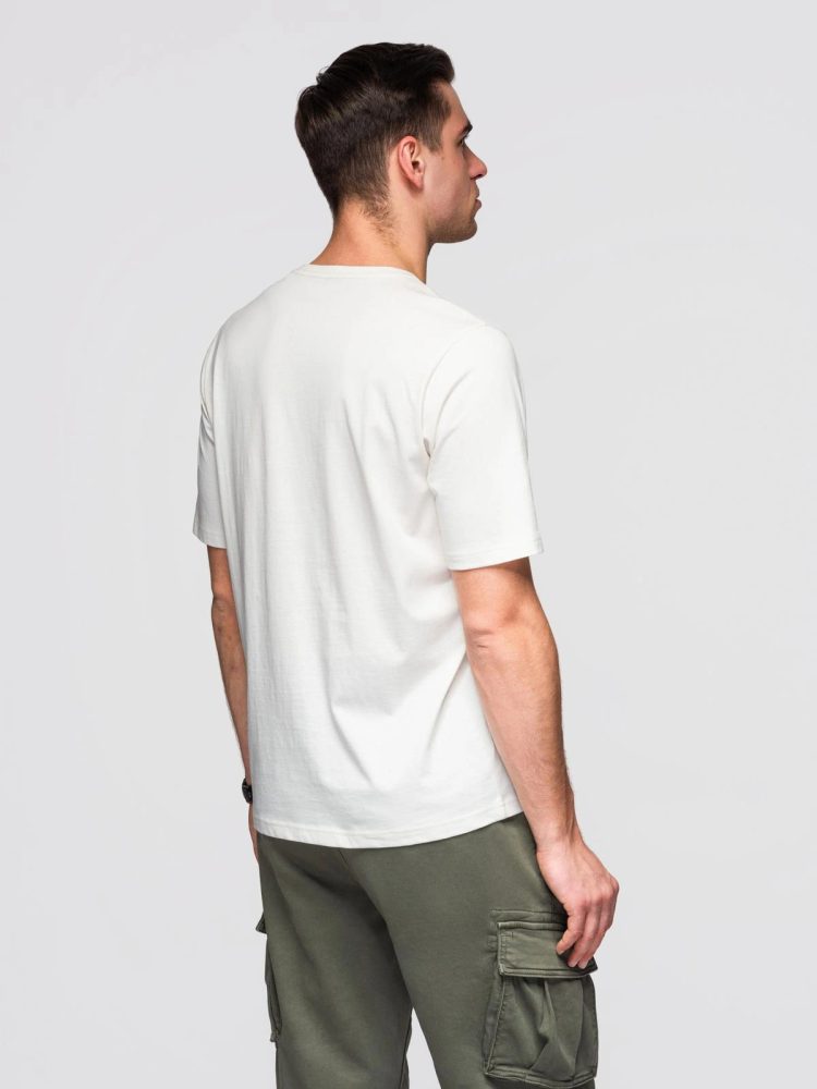 Trendy pánske tričko s krátkym rukávom- biele