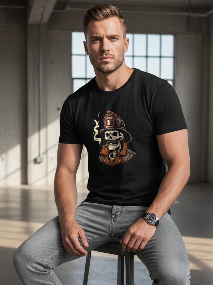 Trendy tričko s krátkym rukávom pre pánov čierne