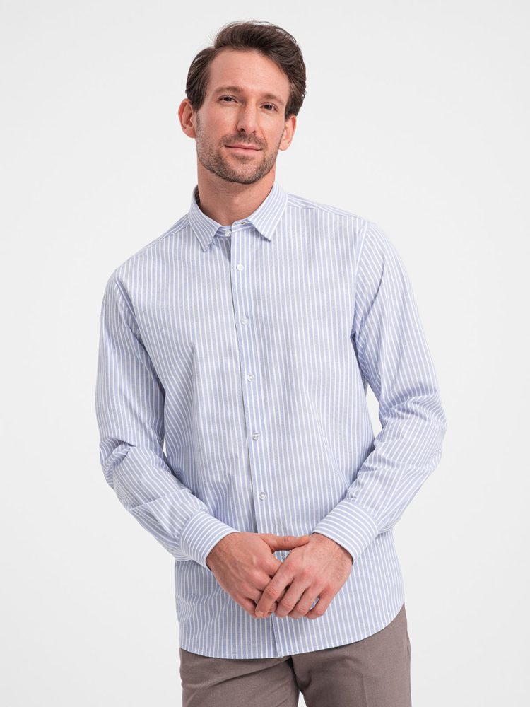 Jedinečná pánska košeľa so vzorom modro biela