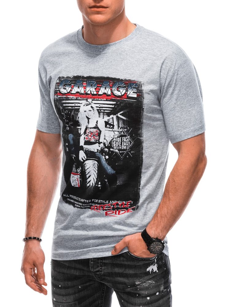 Šedé tričko Garage pre mužov