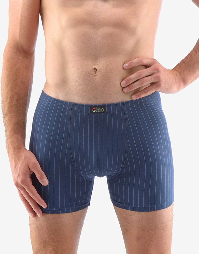 E-shop Bavlnené modré boxerky s dlhšou nohavičkou