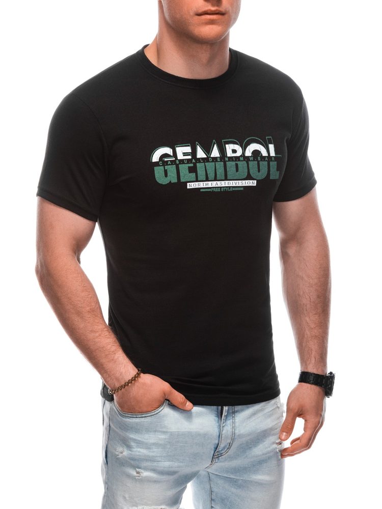 E-shop Čierne tričko s potlačou Gembol S1921