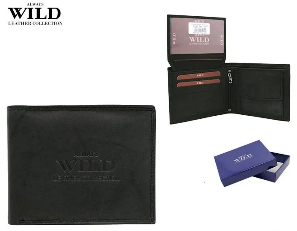 E-shop Trendy čierna kožená peňaženka pre pánov