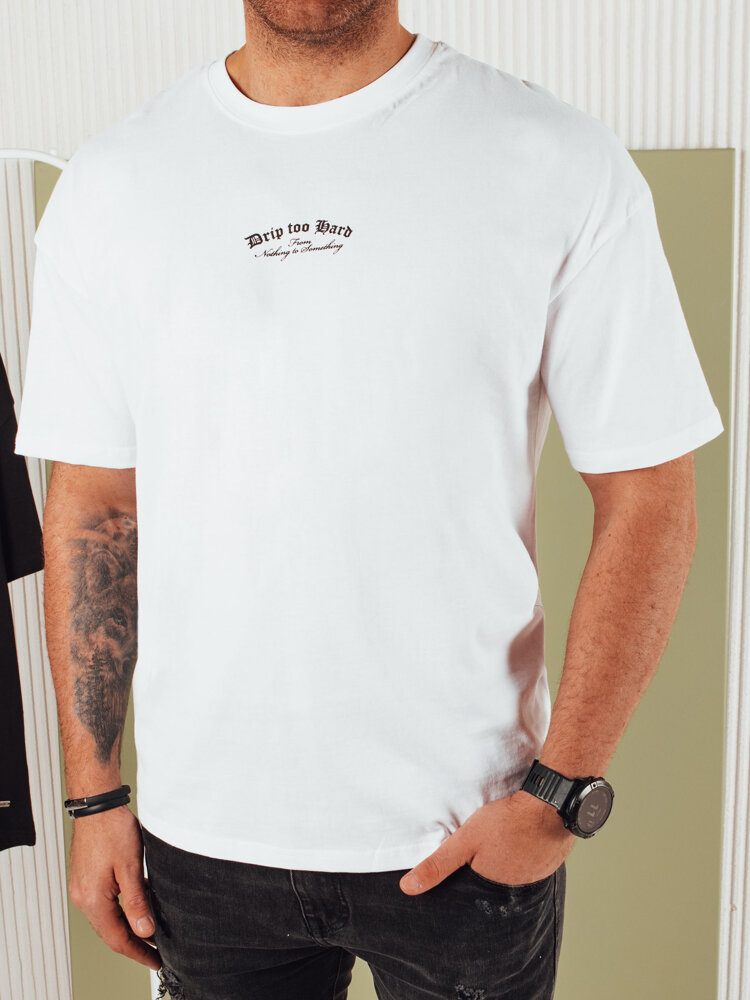 Pánske tričko s potlačou biele