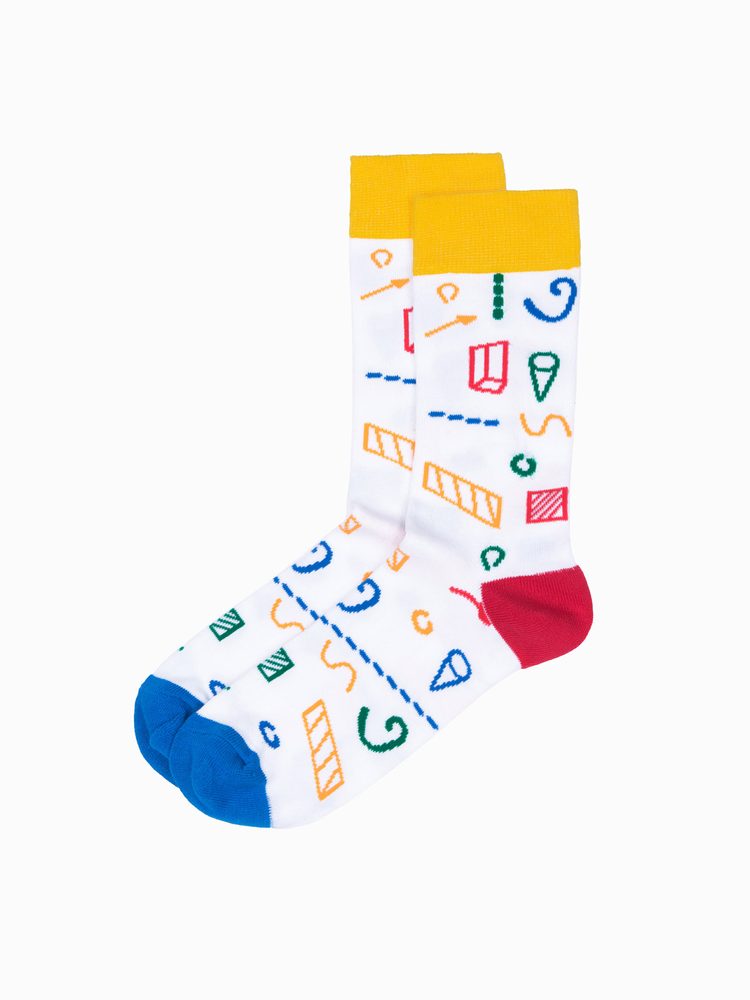 E-shop Veselé ponožky v bielej farbe U240-V15