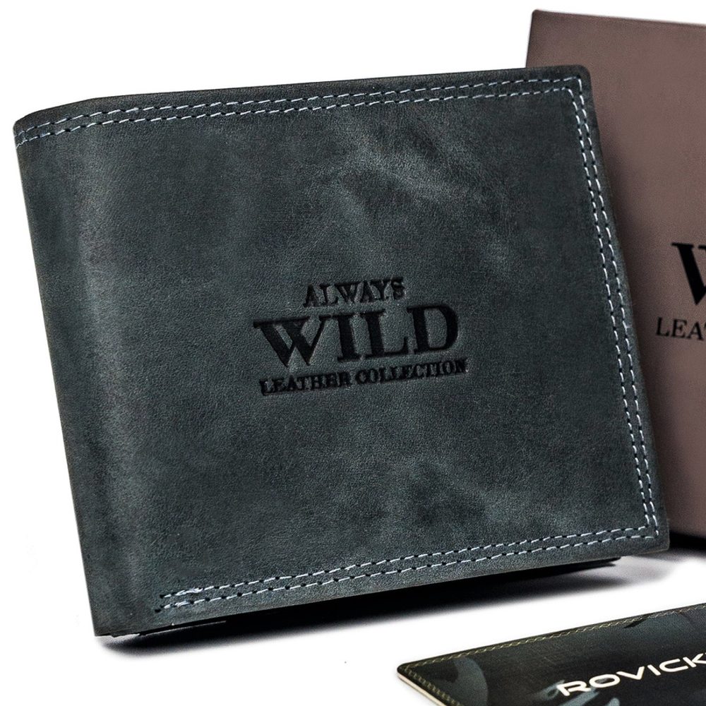 E-shop Grafitová pánska kožená peňaženka