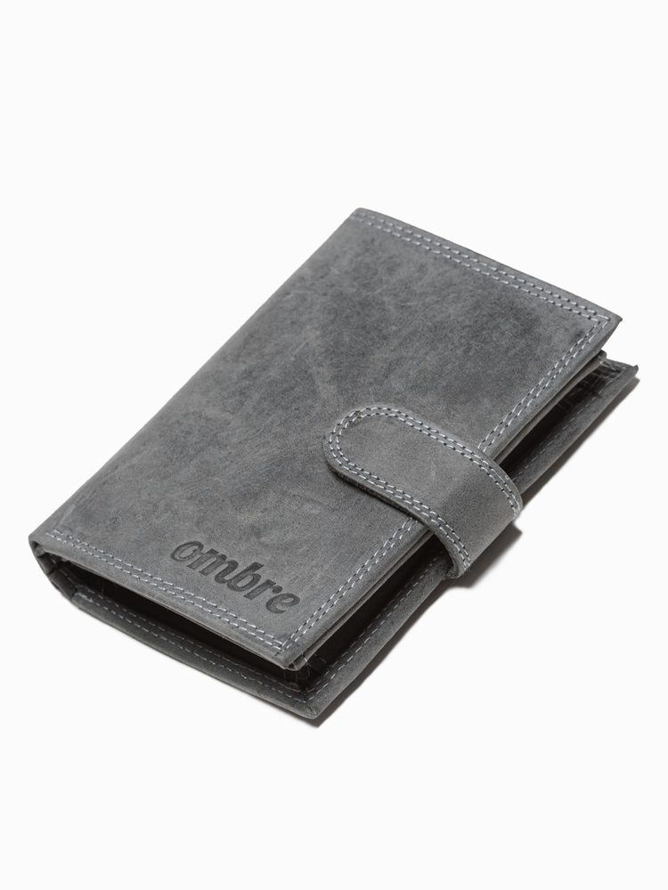 E-shop Čierna vertikálna kožená peňaženka na patentku A091