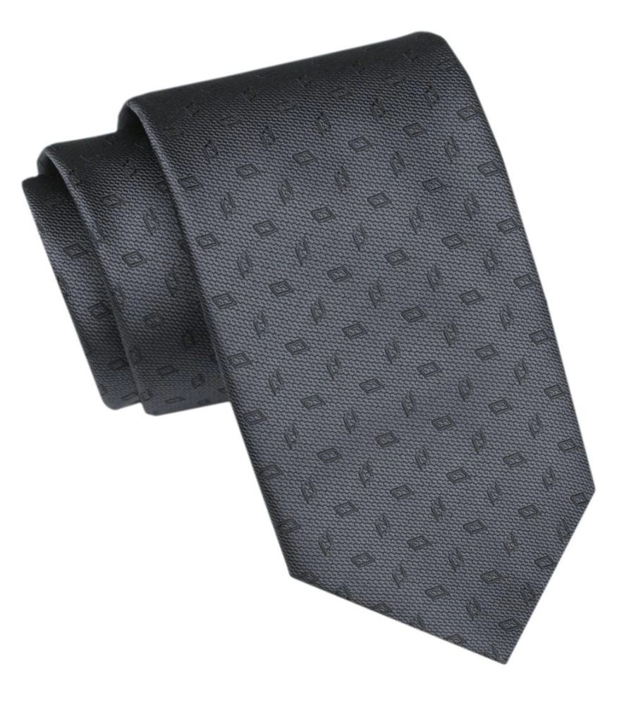 E-shop Grafitová pánska kravata s decentným vzorom