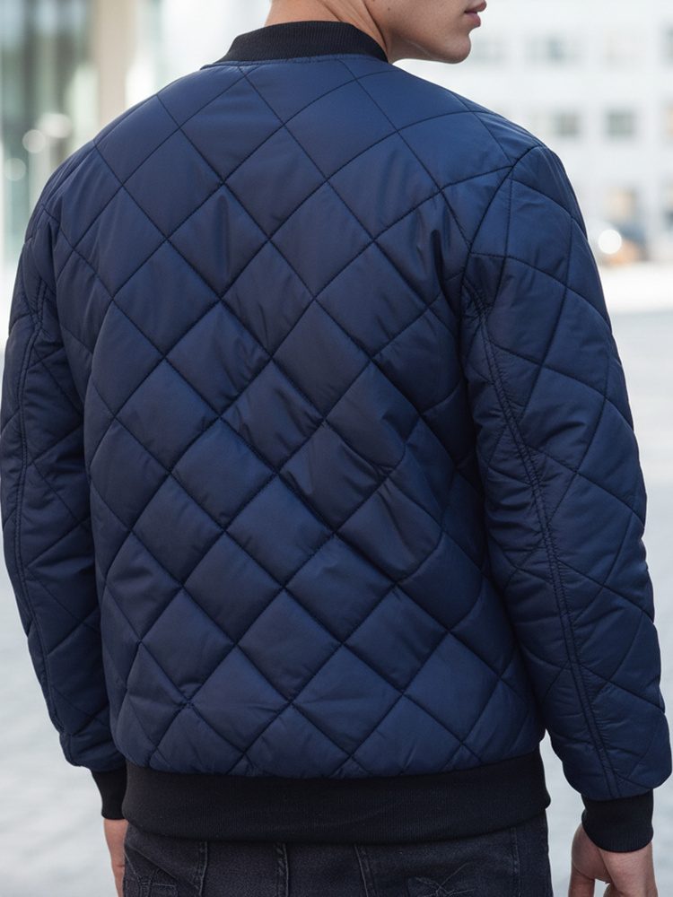 Granátová bomber prešívaná bunda