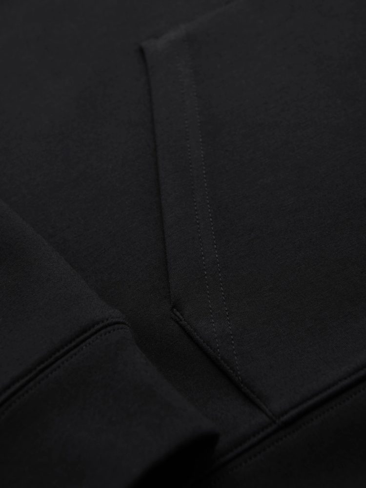 Pánska mikina s kapucňou na zips- čierna