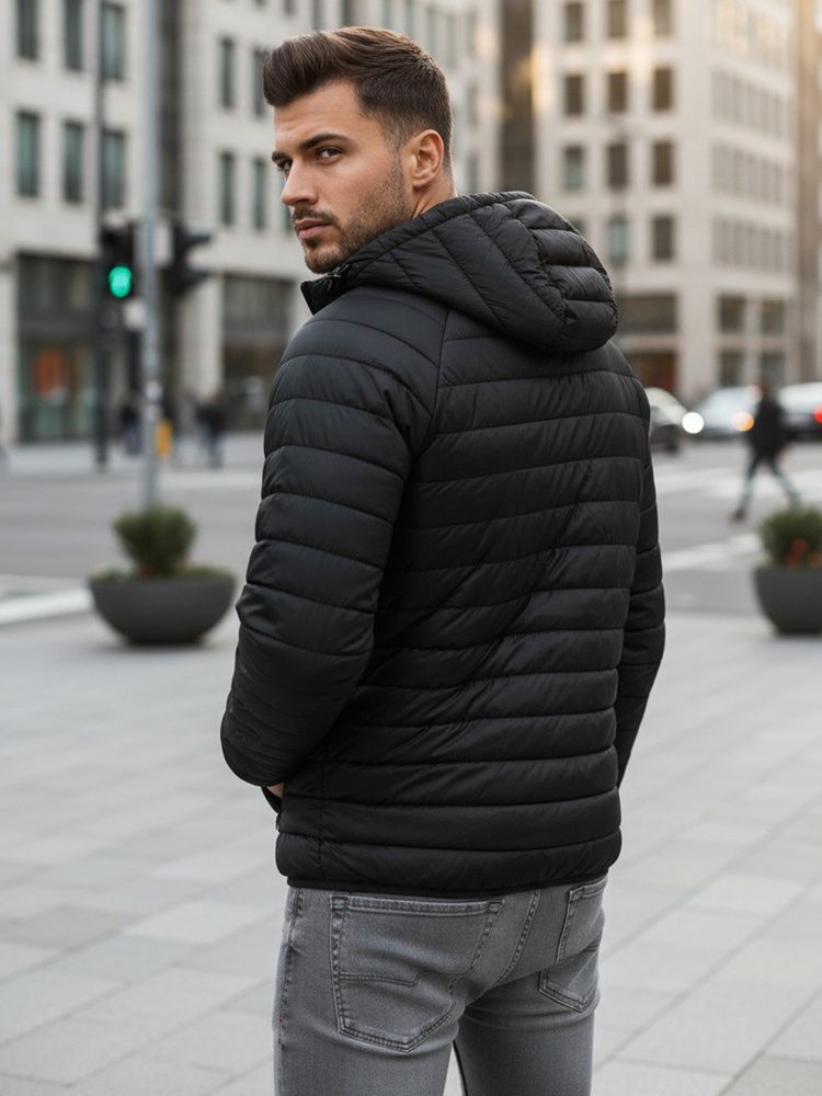 Prechodná pánska bunda - čierna