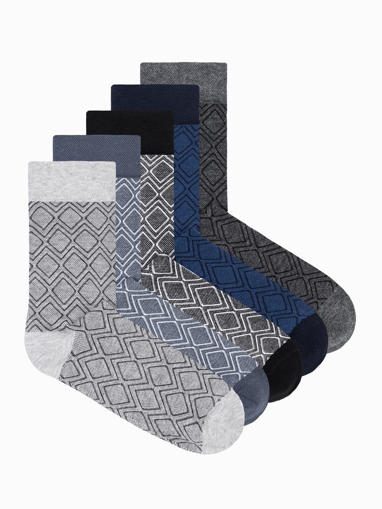 E-shop Mix ponožiek s jedinečným vzorom U461 (5 KS)
