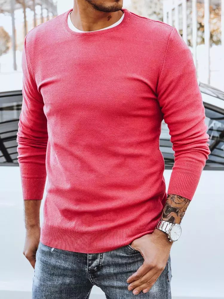 E-shop Elegantný sveter vo fuchsiovej farbe