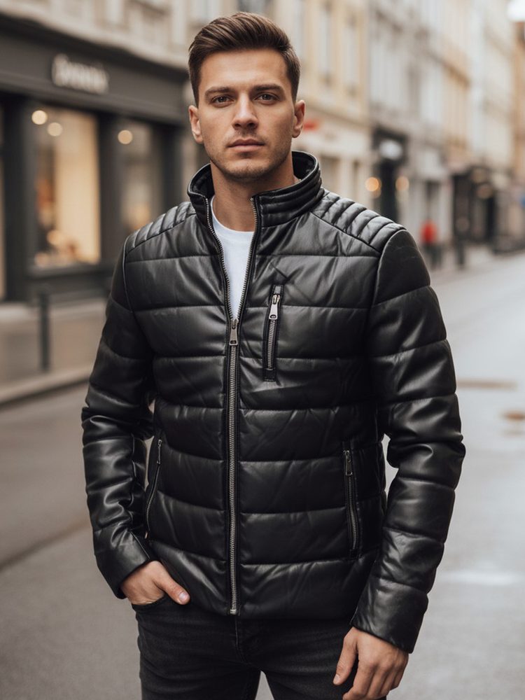 Originálna bunda na zimu čierna