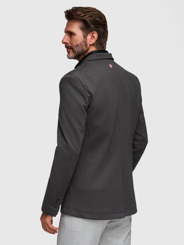 Športové sako slim fit grafitové