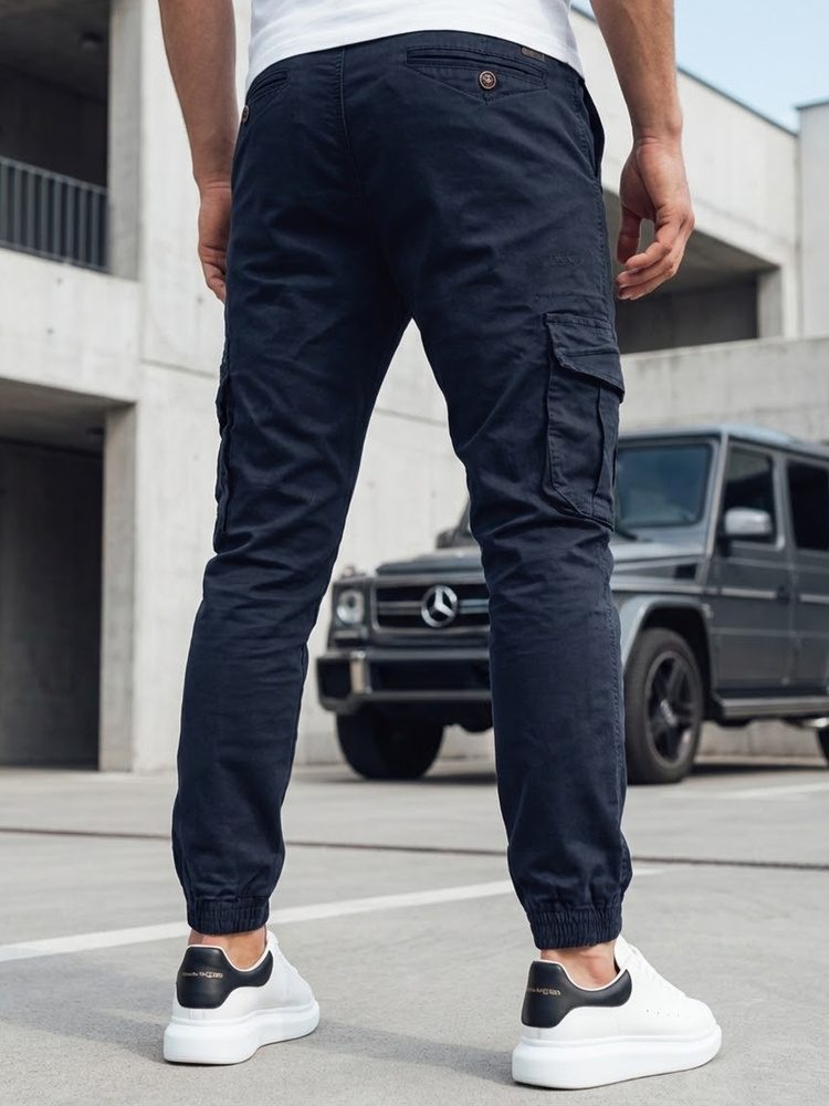 Trendy jogger kapsáčové nohavice pre pánov modré