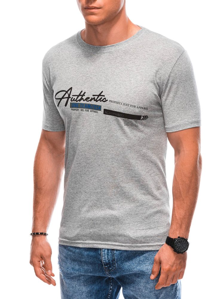 E-shop Autentické šedé pánske tričko S1900