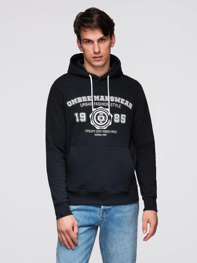 E-shop Čierna študentská mikina B1714