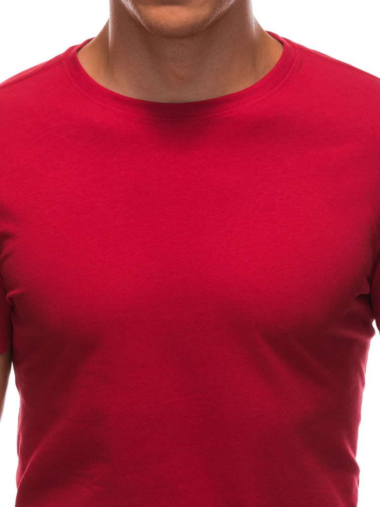 Klasické pánske červené tričko s krátkym rukávom