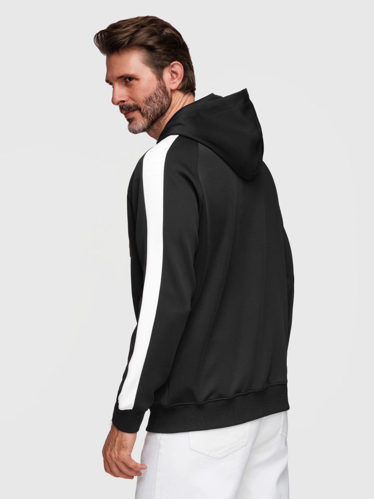 Mikina na zips s kapucňou čierna