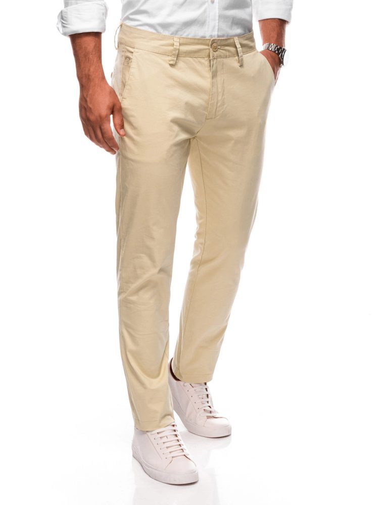 Trendy pánske nohavice nohavice béžové